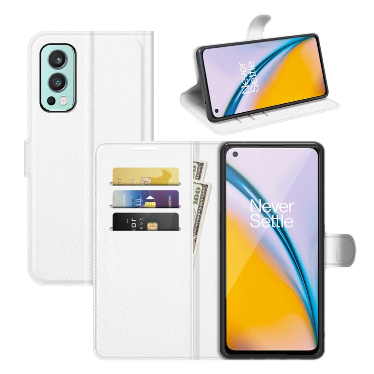 For OnePlus Nord 2 5G Litchi Texture Horizontal Flip Protective Case with Holder & Card Slots & Wallet