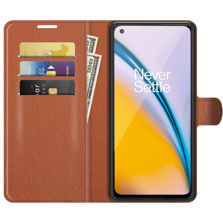 For OnePlus Nord 2 5G Litchi Texture Horizontal Flip Protective Case with Holder & Card Slots & Wallet