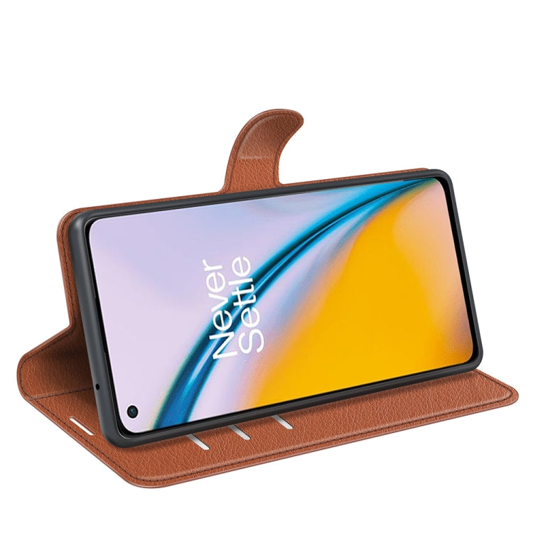 For OnePlus Nord 2 5G Litchi Texture Horizontal Flip Protective Case with Holder & Card Slots & Wallet