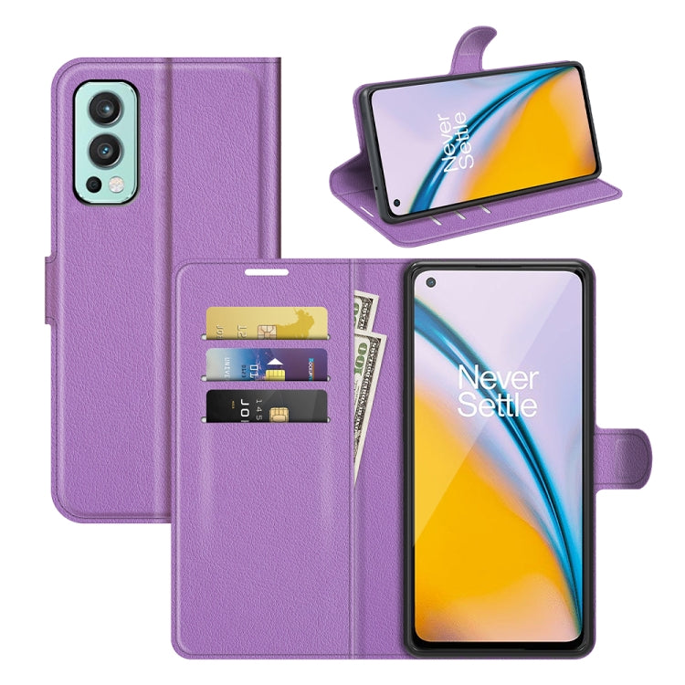 For OnePlus Nord 2 5G Litchi Texture Horizontal Flip Protective Case with Holder & Card Slots & Wallet