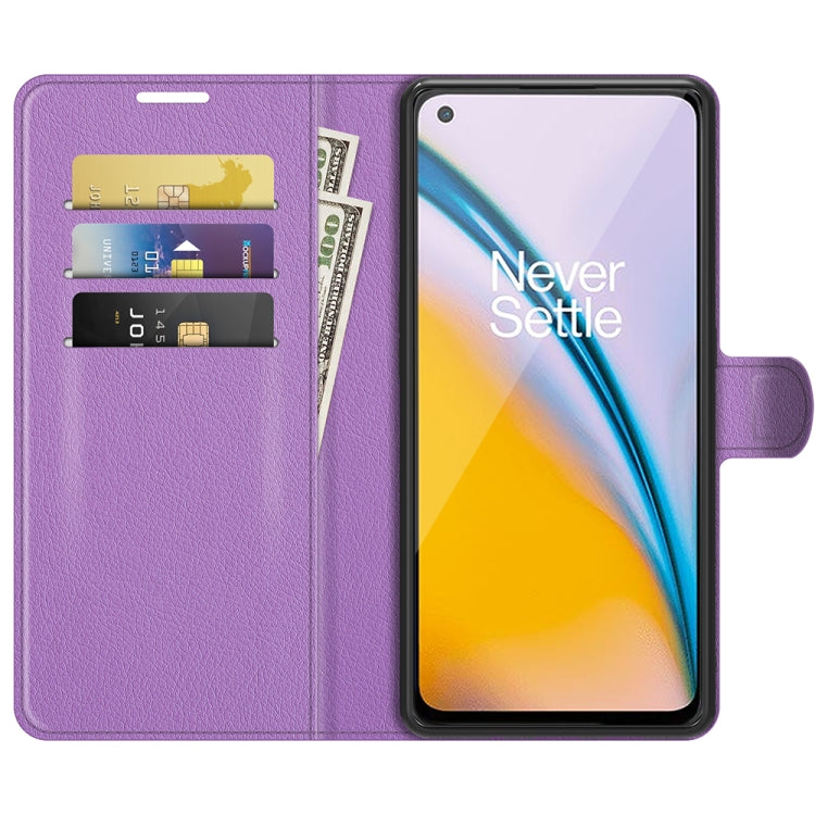 For OnePlus Nord 2 5G Litchi Texture Horizontal Flip Protective Case with Holder & Card Slots & Wallet