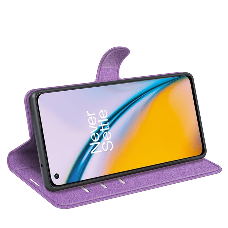 For OnePlus Nord 2 5G Litchi Texture Horizontal Flip Protective Case with Holder & Card Slots & Wallet