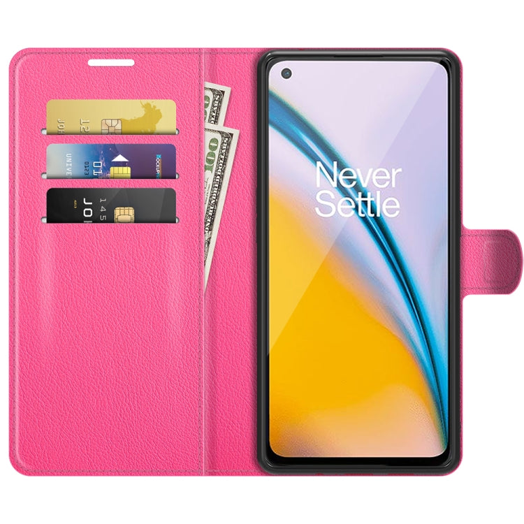 For OnePlus Nord 2 5G Litchi Texture Horizontal Flip Protective Case with Holder & Card Slots & Wallet