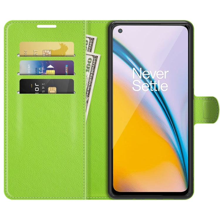 For OnePlus Nord 2 5G Litchi Texture Horizontal Flip Protective Case with Holder & Card Slots & Wallet