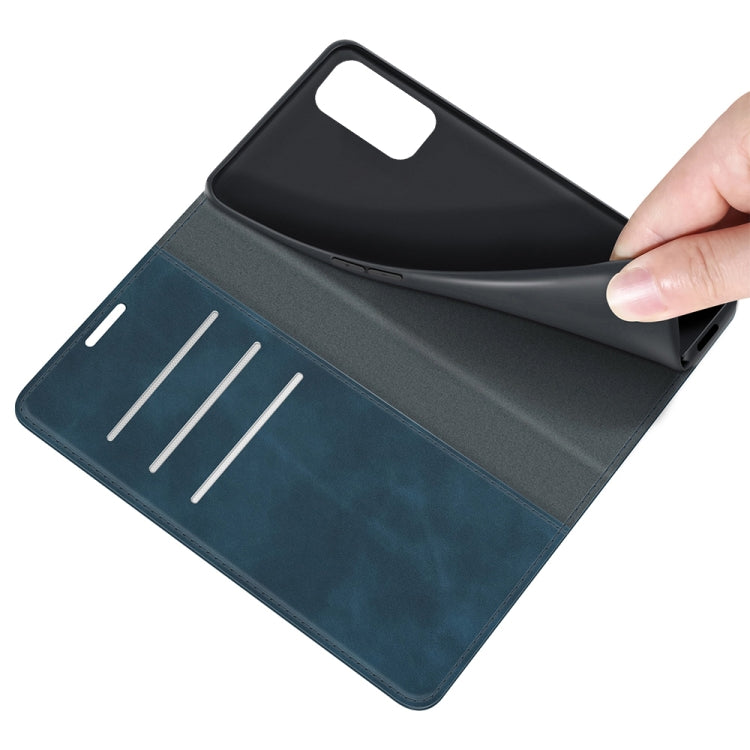 For OnePlus Nord 2 5G Retro-skin Business Magnetic Suction Leather Case with Holder & Card Slots & Wallet