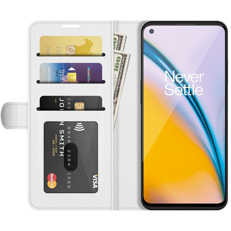 For OnePlus Nord 2 5G R64 Texture Single Horizontal Flip Protective Case with Holder & Card Slots & Wallet& Photo Frame