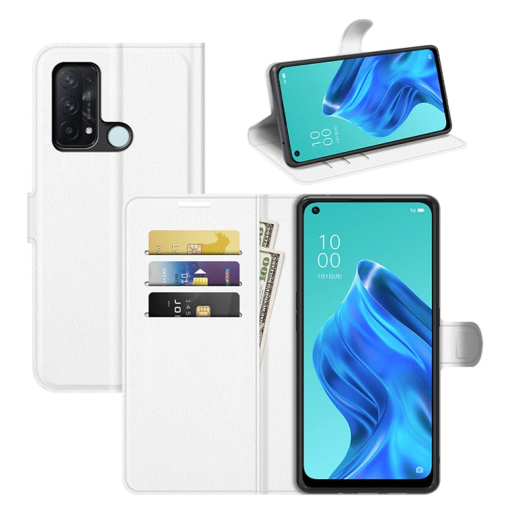 For OPPO Reno5 A Litchi Texture Horizontal Flip Protective Case with Holder & Card Slots & Wallet