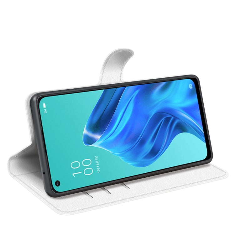 For OPPO Reno5 A Litchi Texture Horizontal Flip Protective Case with Holder & Card Slots & Wallet