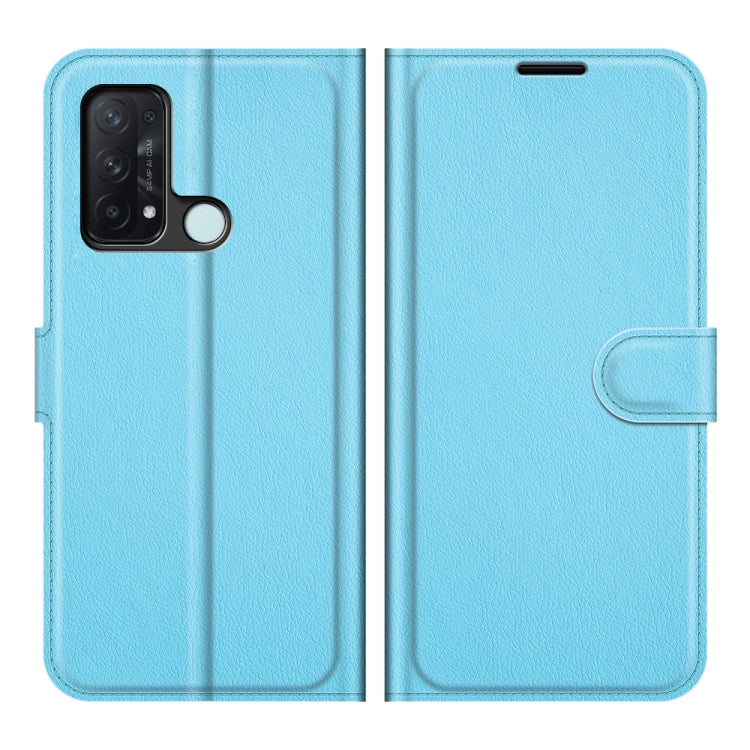 For OPPO Reno5 A Litchi Texture Horizontal Flip Protective Case with Holder & Card Slots & Wallet
