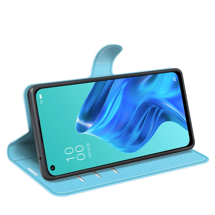 For OPPO Reno5 A Litchi Texture Horizontal Flip Protective Case with Holder & Card Slots & Wallet