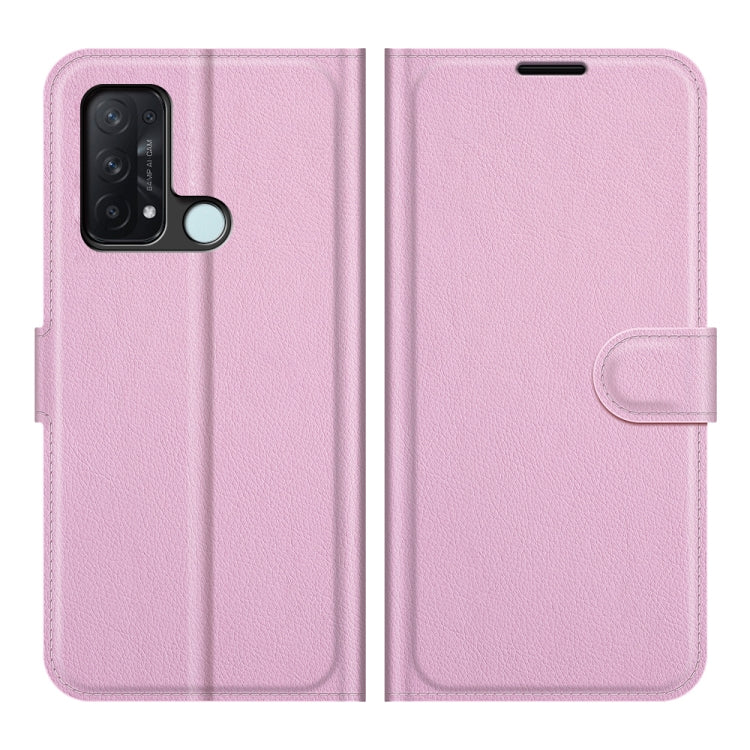 For OPPO Reno5 A Litchi Texture Horizontal Flip Protective Case with Holder & Card Slots & Wallet