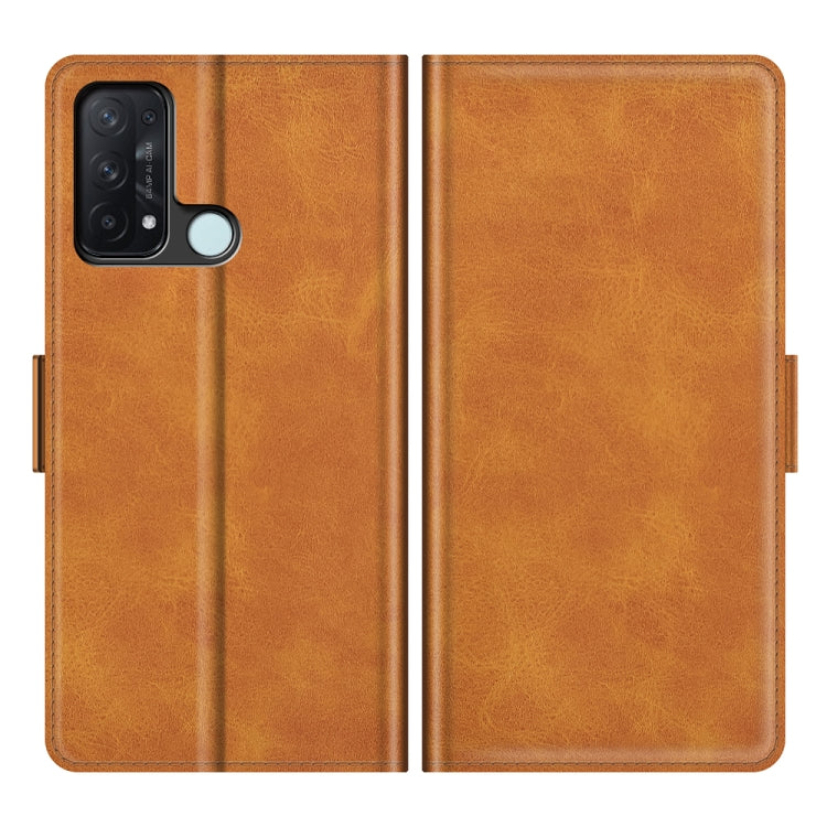 For OPPO Reno5 A Dual-side Magnetic Buckle Horizontal Flip Leather Case with Holder & Card Slots & Wallet