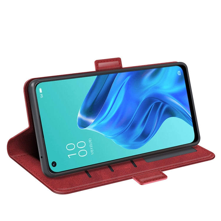 For OPPO Reno5 A Dual-side Magnetic Buckle Horizontal Flip Leather Case with Holder & Card Slots & Wallet