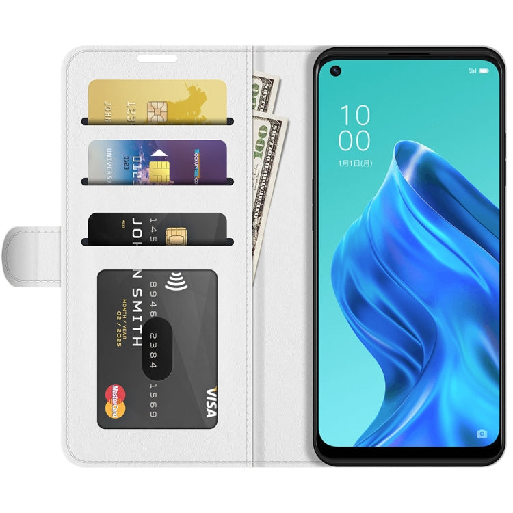 For OPPO Reno5 A R64 Texture Single Horizontal Flip Protective Case with Holder & Card Slots & Wallet& Photo Frame