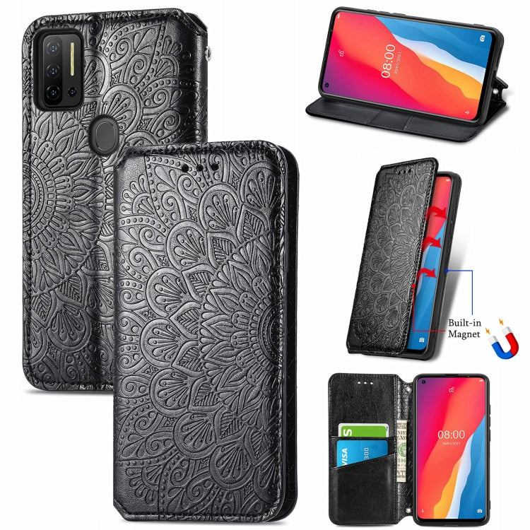 For Ulefone Note 11 Plus Blooming Mandala Embossed Pattern Magnetic Horizontal Flip Leather Case with Holder & Card Slots & Wallet