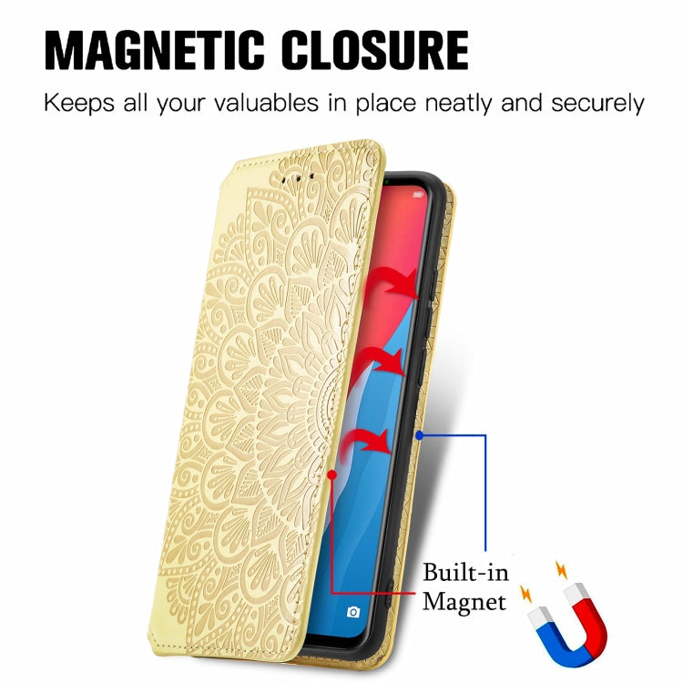 For Ulefone Note 11 Plus Blooming Mandala Embossed Pattern Magnetic Horizontal Flip Leather Case with Holder & Card Slots & Wallet