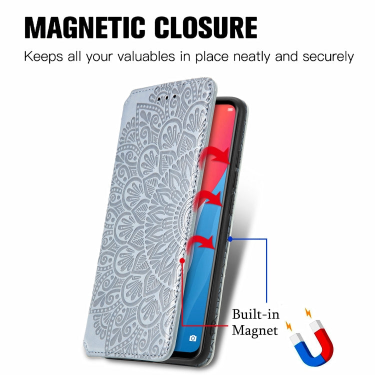 For Ulefone Note 11 Plus Blooming Mandala Embossed Pattern Magnetic Horizontal Flip Leather Case with Holder & Card Slots & Wallet