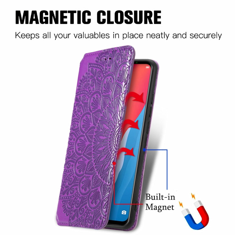 For Ulefone Note 11 Plus Blooming Mandala Embossed Pattern Magnetic Horizontal Flip Leather Case with Holder & Card Slots & Wallet
