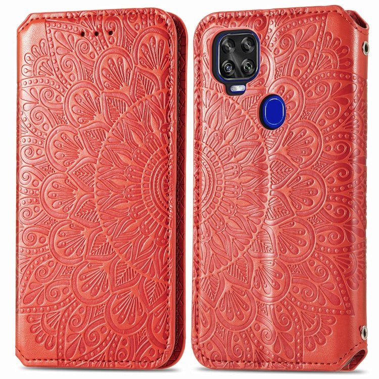 For ZTE Axon 11 SE 5G Blooming Mandala Embossed Pattern Magnetic Horizontal Flip Leather Case with Holder & Card Slots & Wallet