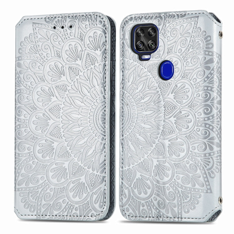 For ZTE Axon 11 SE 5G Blooming Mandala Embossed Pattern Magnetic Horizontal Flip Leather Case with Holder & Card Slots & Wallet