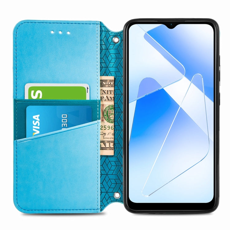 For OPPO A55 5G Blooming Mandala Embossed Pattern Magnetic Horizontal Flip Leather Case with Holder & Card Slots & Wallet