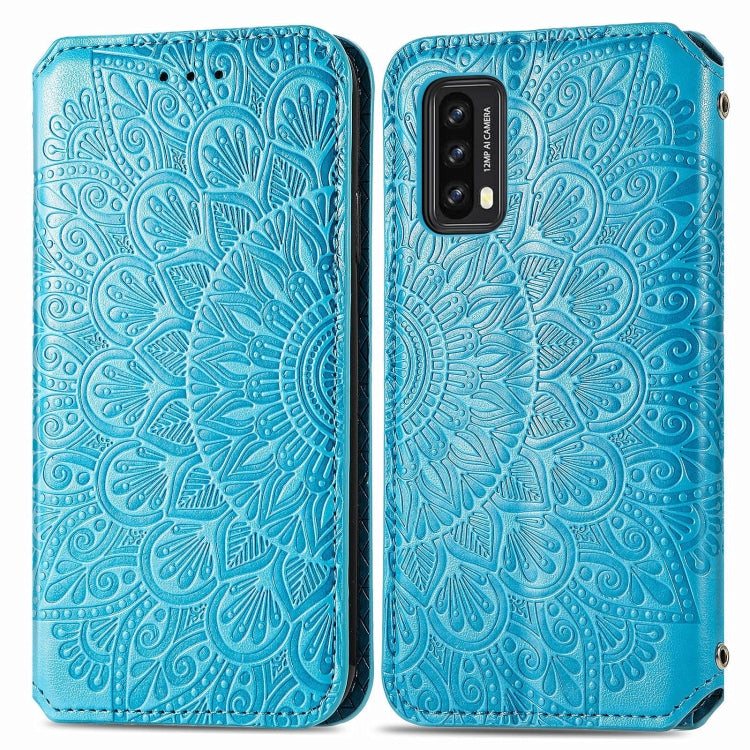 For Blackview A90 Blooming Mandala Embossed Pattern Magnetic Horizontal Flip Leather Case with Holder & Card Slots & Wallet