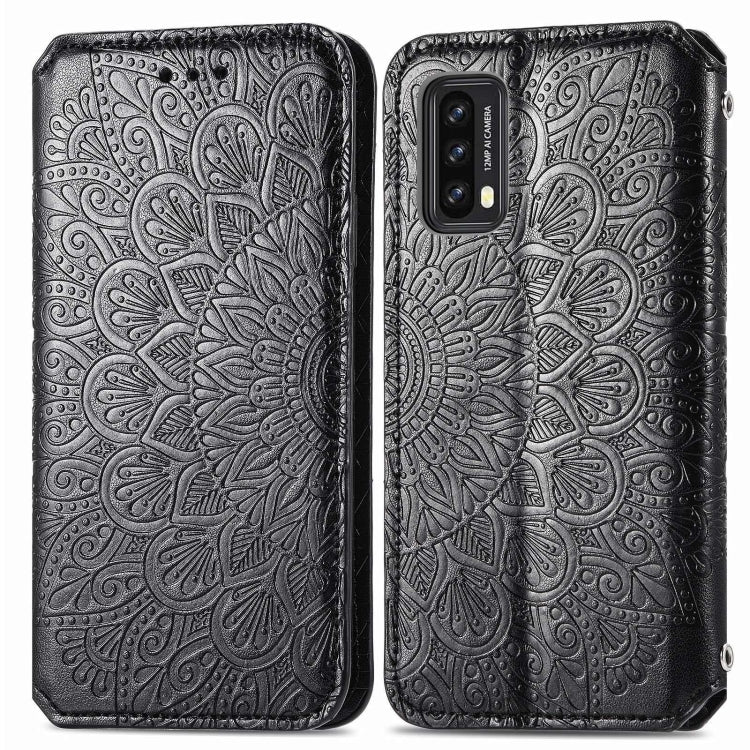 For Blackview A90 Blooming Mandala Embossed Pattern Magnetic Horizontal Flip Leather Case with Holder & Card Slots & Wallet