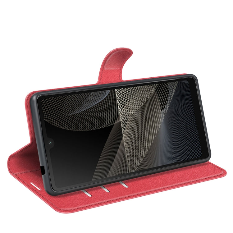 For Sony Xperia Ace II Litchi Texture Horizontal Flip Protective Case with Holder & Card Slots & Wallet