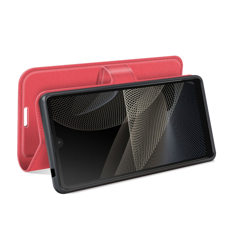 For Sony Xperia Ace II Litchi Texture Horizontal Flip Protective Case with Holder & Card Slots & Wallet