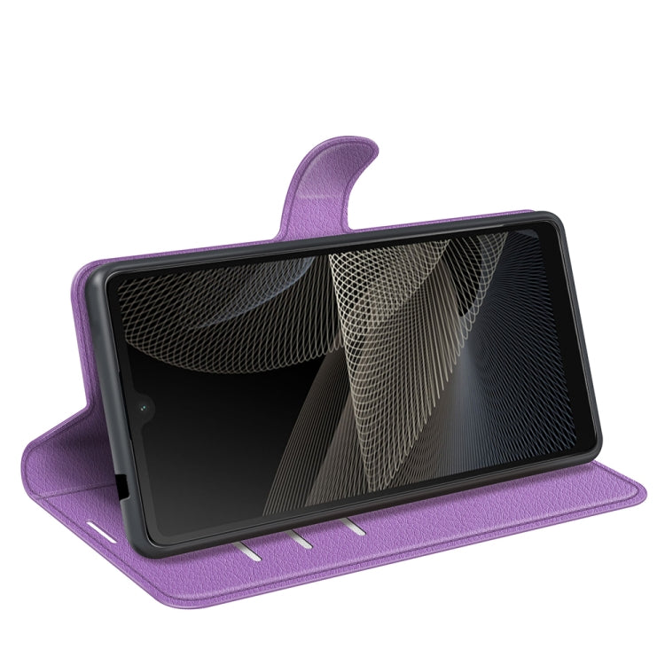 For Sony Xperia Ace II Litchi Texture Horizontal Flip Protective Case with Holder & Card Slots & Wallet