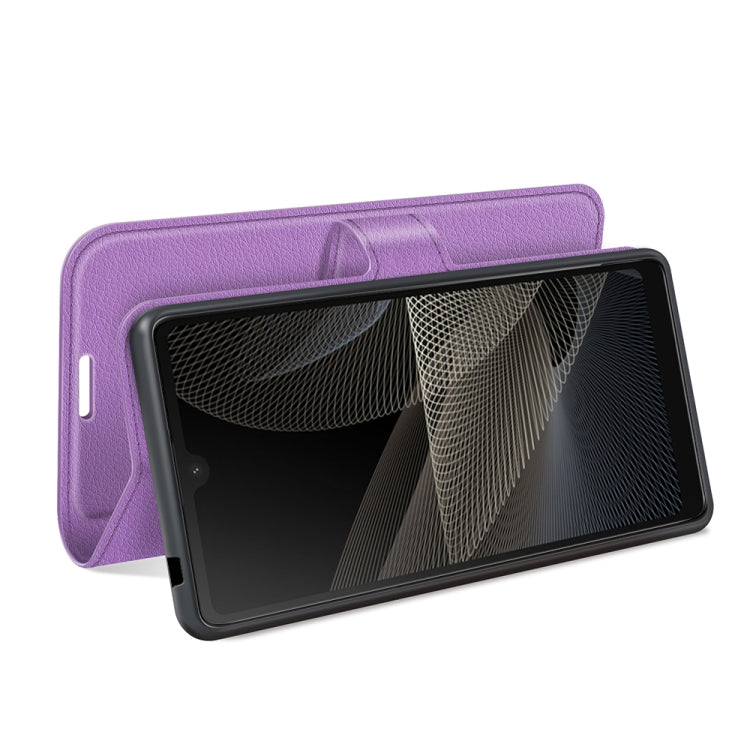 For Sony Xperia Ace II Litchi Texture Horizontal Flip Protective Case with Holder & Card Slots & Wallet