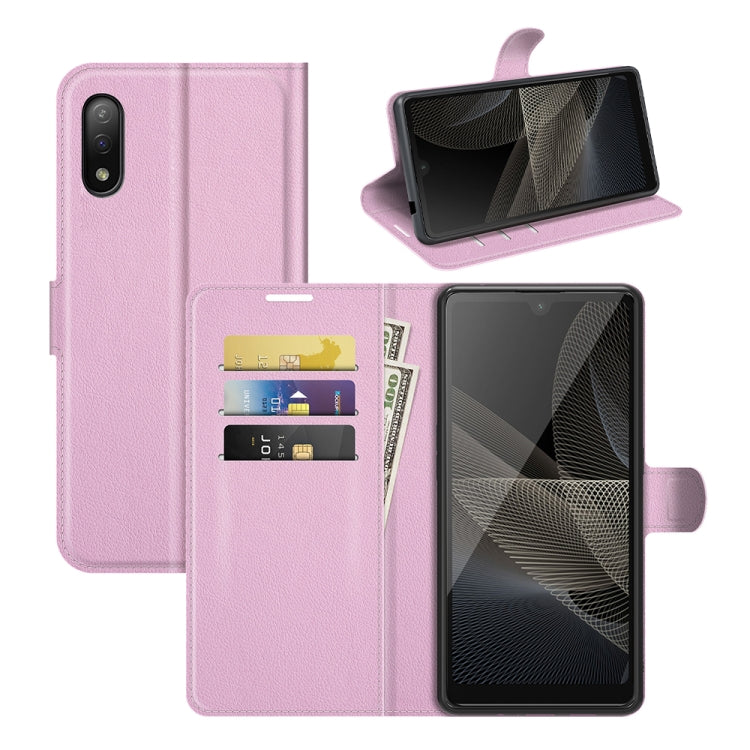For Sony Xperia Ace II Litchi Texture Horizontal Flip Protective Case with Holder & Card Slots & Wallet