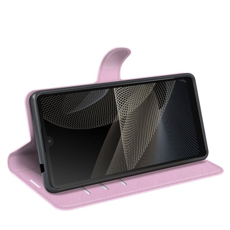 For Sony Xperia Ace II Litchi Texture Horizontal Flip Protective Case with Holder & Card Slots & Wallet