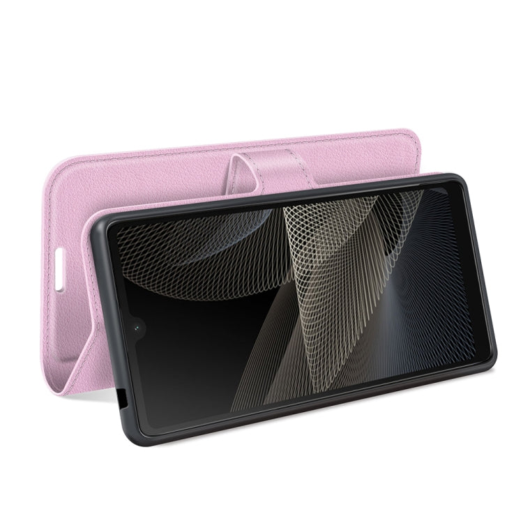 For Sony Xperia Ace II Litchi Texture Horizontal Flip Protective Case with Holder & Card Slots & Wallet