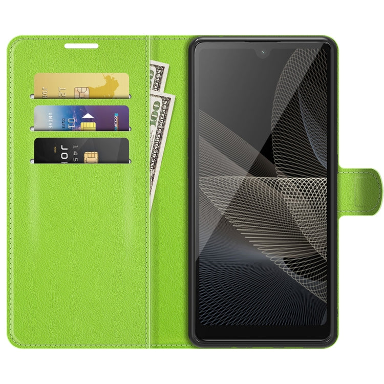 For Sony Xperia Ace II Litchi Texture Horizontal Flip Protective Case with Holder & Card Slots & Wallet