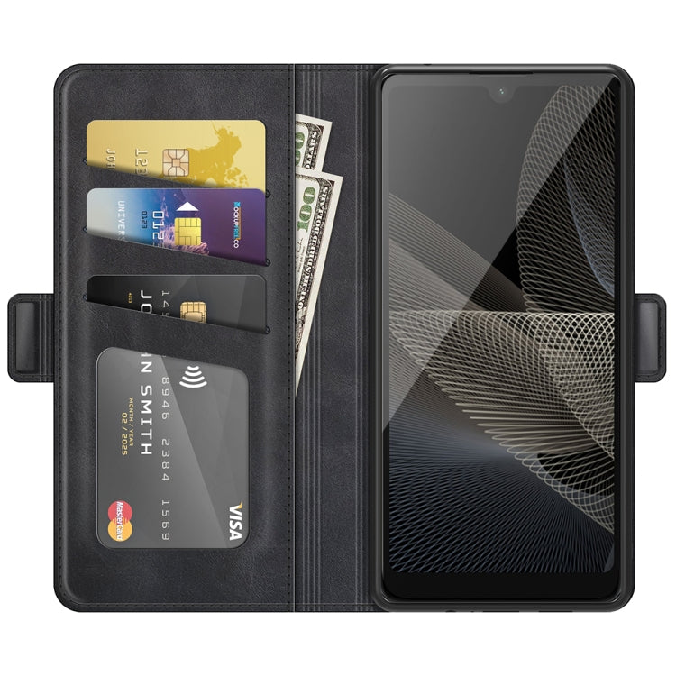 For Sony Xperia Ace II Dual-side Magnetic Buckle Horizontal Flip Leather Case with Holder & Card Slots & Wallet
