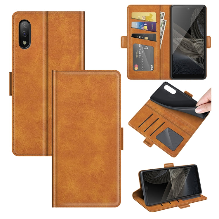 For Sony Xperia Ace II Dual-side Magnetic Buckle Horizontal Flip Leather Case with Holder & Card Slots & Wallet