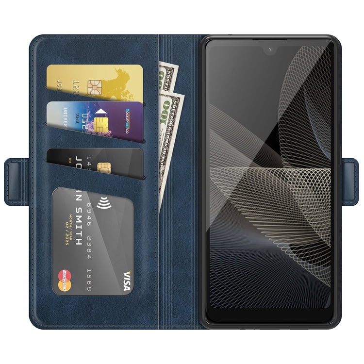 For Sony Xperia Ace II Dual-side Magnetic Buckle Horizontal Flip Leather Case with Holder & Card Slots & Wallet