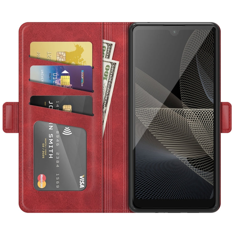 For Sony Xperia Ace II Dual-side Magnetic Buckle Horizontal Flip Leather Case with Holder & Card Slots & Wallet