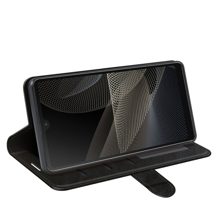 For Sony Xperia Ace II R64 Texture Single Horizontal Flip Protective Case with Holder & Card Slots & Wallet& Photo Frame