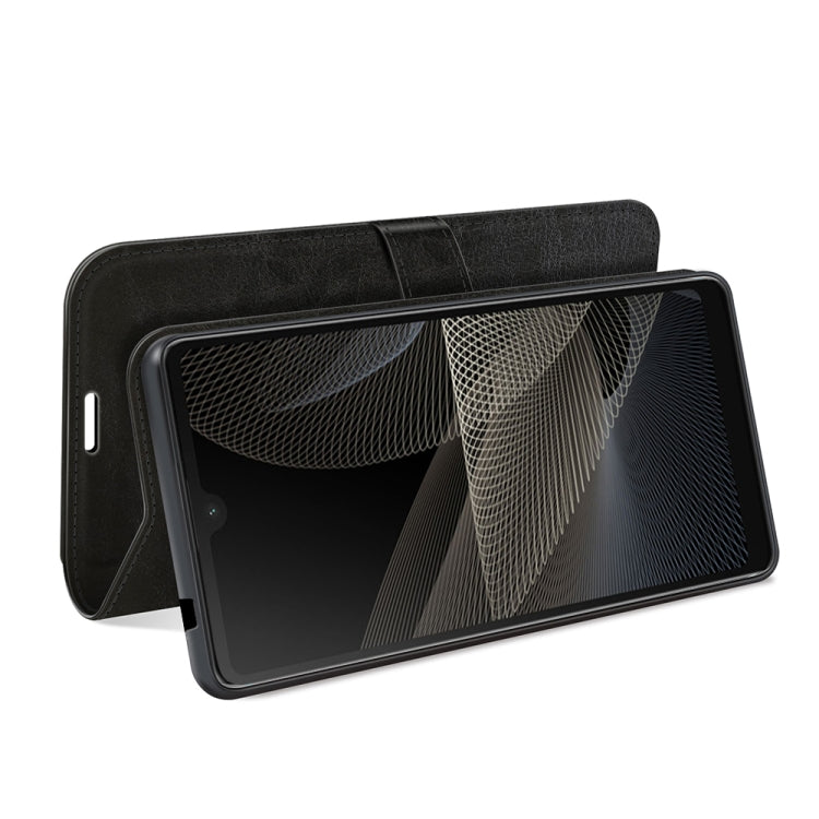 For Sony Xperia Ace II R64 Texture Single Horizontal Flip Protective Case with Holder & Card Slots & Wallet& Photo Frame