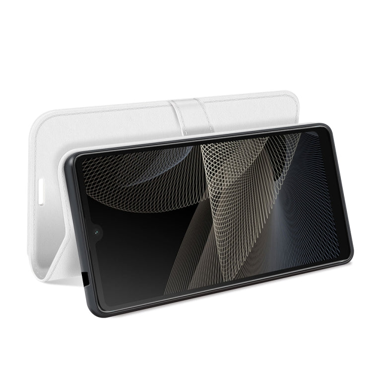 For Sony Xperia Ace II R64 Texture Single Horizontal Flip Protective Case with Holder & Card Slots & Wallet& Photo Frame