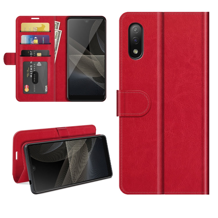 For Sony Xperia Ace II R64 Texture Single Horizontal Flip Protective Case with Holder & Card Slots & Wallet& Photo Frame