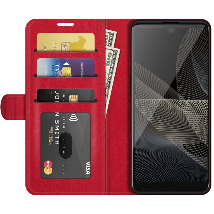 For Sony Xperia Ace II R64 Texture Single Horizontal Flip Protective Case with Holder & Card Slots & Wallet& Photo Frame