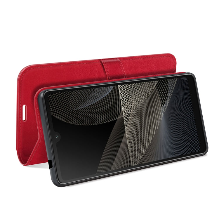 For Sony Xperia Ace II R64 Texture Single Horizontal Flip Protective Case with Holder & Card Slots & Wallet& Photo Frame
