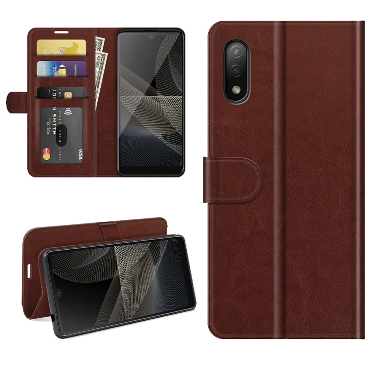 For Sony Xperia Ace II R64 Texture Single Horizontal Flip Protective Case with Holder & Card Slots & Wallet& Photo Frame