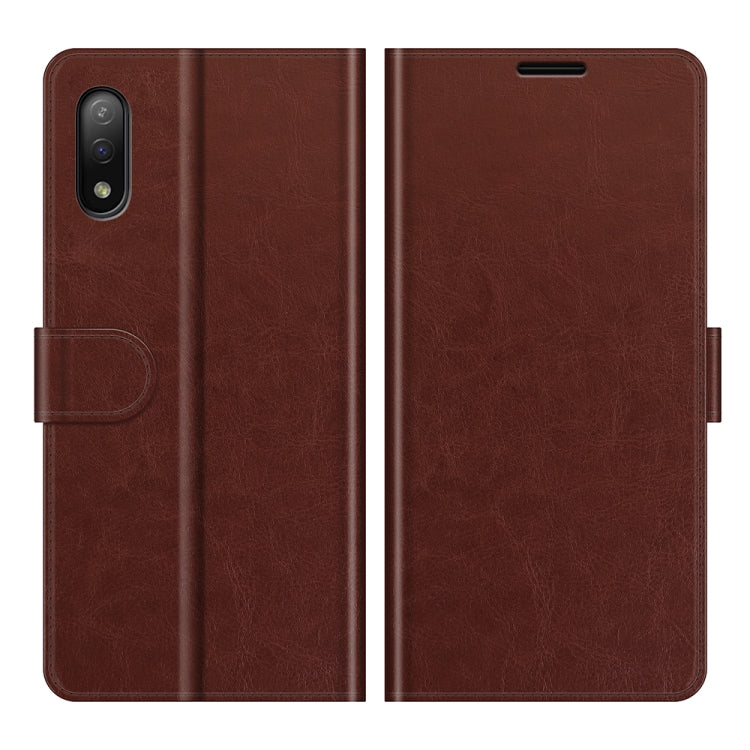 For Sony Xperia Ace II R64 Texture Single Horizontal Flip Protective Case with Holder & Card Slots & Wallet& Photo Frame