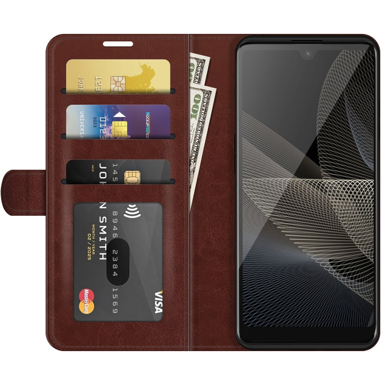 For Sony Xperia Ace II R64 Texture Single Horizontal Flip Protective Case with Holder & Card Slots & Wallet& Photo Frame