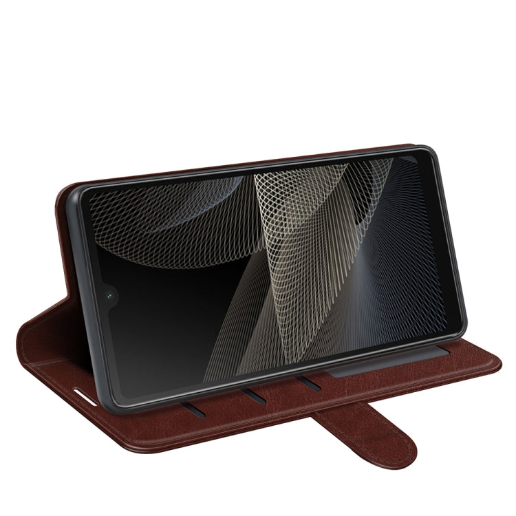 For Sony Xperia Ace II R64 Texture Single Horizontal Flip Protective Case with Holder & Card Slots & Wallet& Photo Frame