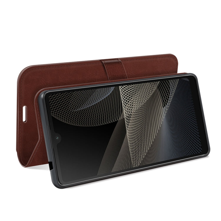 For Sony Xperia Ace II R64 Texture Single Horizontal Flip Protective Case with Holder & Card Slots & Wallet& Photo Frame